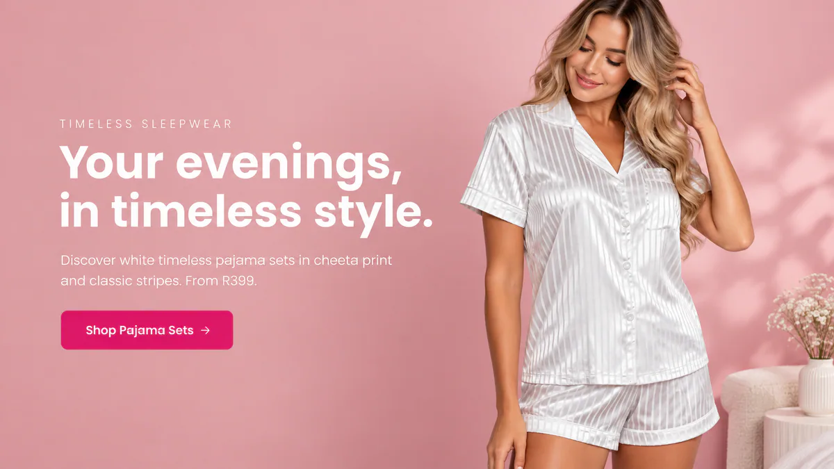 White Timeless striped pajama set fashion feature